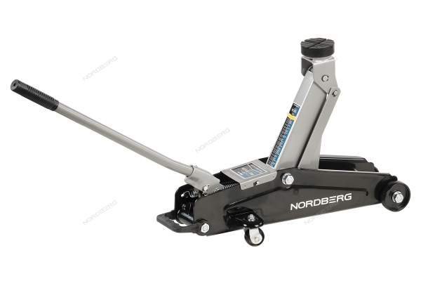 Домкрат подкатной для автолюбителя 2т в кейсе Н=135-385 мм NORDBERG N3202EC