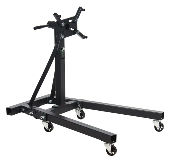 Кантователь двигателя с полкой для инструмента 900кг (4 колеса, 4 страховочных упора)