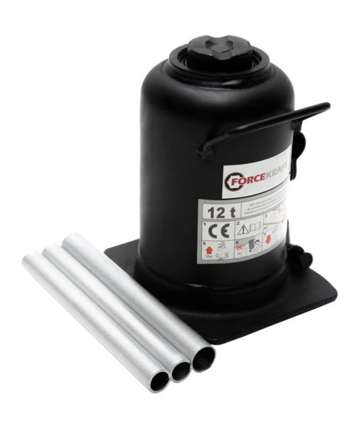 Домкрат бутылочный двухштоковый 12т (h min 240мм, h max 590мм)