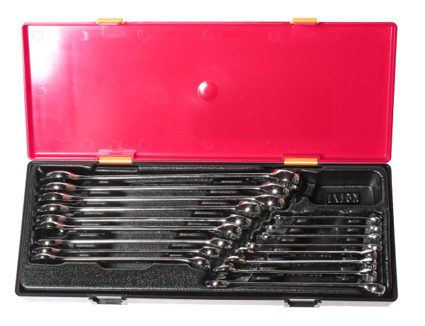 Набор ключей комбинированных с зеркальной полировкой JTC K6171 (6-23 мм, 17 предметов в кейсе)