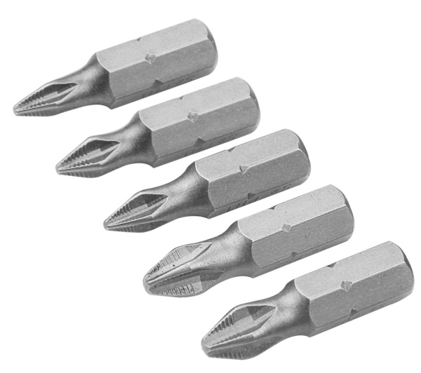 Набор вставок (бит) торцевых 1/4" Phillips PH0-3 25 мм 5 предметов TOLSEN TT20286