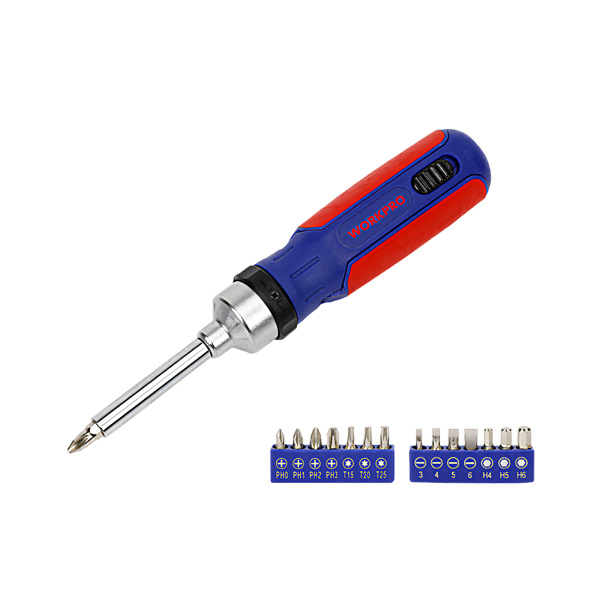 Отвертка 15-в-1 с трещоткой WP221061 WORKPRO Отвертка 15-в-1 с трещоткой WP221061 WORKPRO