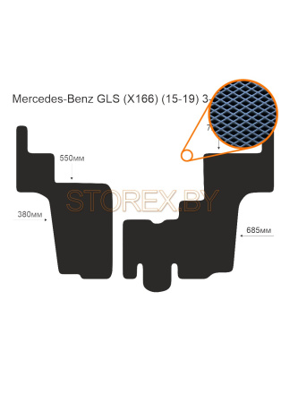 Mercedes-Benz GLS (X166) (15-19) 3-ряд copy