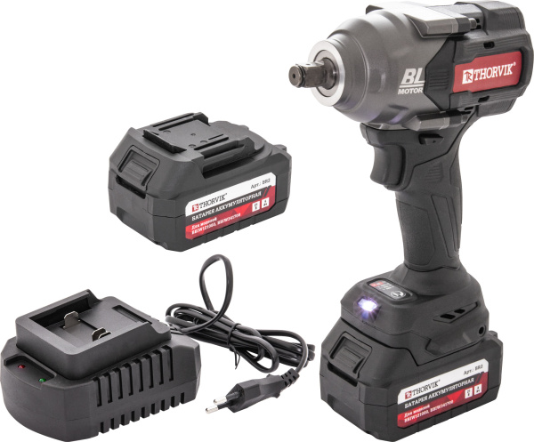 BBIW121080 Гайковерт ударный аккумуляторный бесщёточный 1/2"DR, 21В, 1080 Нм Thorvik