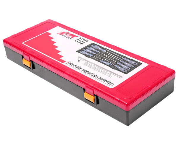 Набор отверток TORX TS8H-TS40H с отверстием 5-гранных JTC K7093 (9 предметов в кейсе)