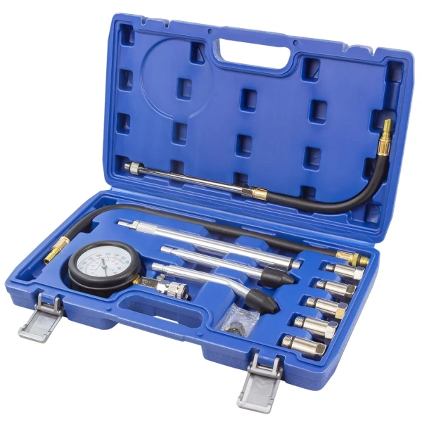 Индикатор компрессии бензинового двигателя Profi 12пр.(0-20Bar) , в кейсе