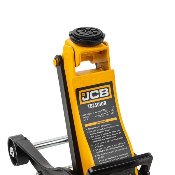 Домкрат подкатной гидравлический низкопрофильный с резиновой накладкой и поворотной ручкой 360° 2т (h min 85мм, h max 359мм)