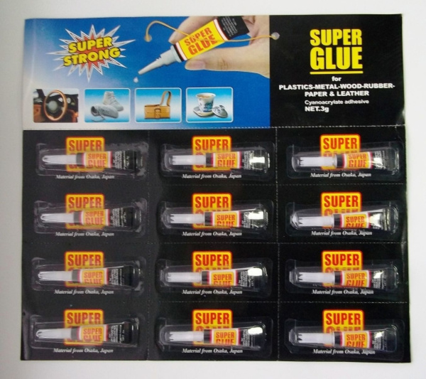 Супер-клей 3гр 12шт/лист (Super Strong)