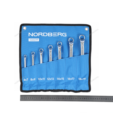 Набор ключей накидных NORDBERG 10407P (7 шт), планшет тетрон