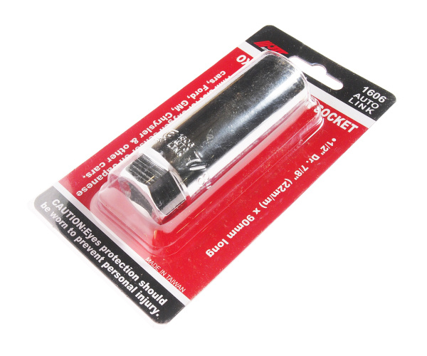 Головка для снятия датчика кислорода JTC 1606 (1/2"x22 мм, 7/8", глубина 90 мм, паз 7 мм)