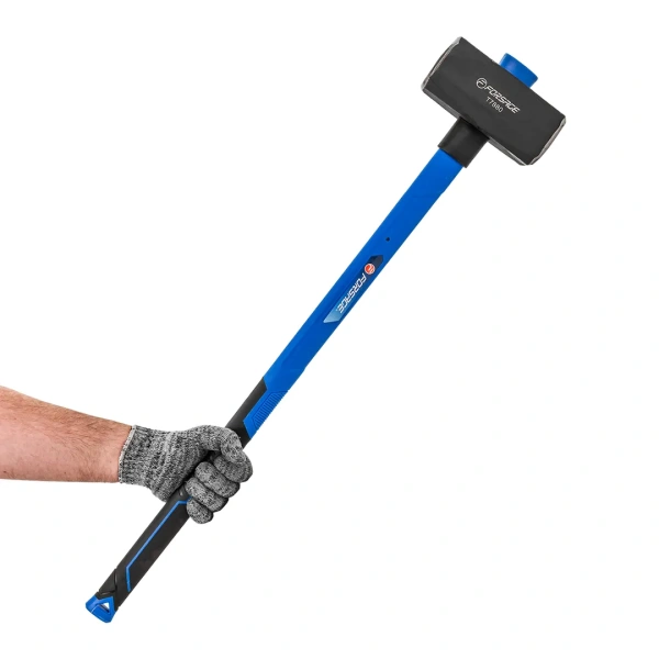 Кувалда с фиберглассовой ручкой и резиновой противоскользящей накладкой (8000г,L ручки-800мм)