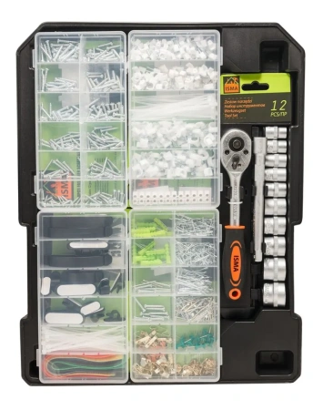 Набор инструментов 1450пр.1/2''(6-гр.) (10-24мм, ключи 6-17мм,шарнирно-губцевый,биты,отвертки,расходник), ''Дорожный кейс''