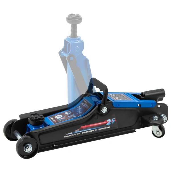 Домкрат подкатной гидравлический 2.5т (h min 90мм, h max 400мм) в кейсе