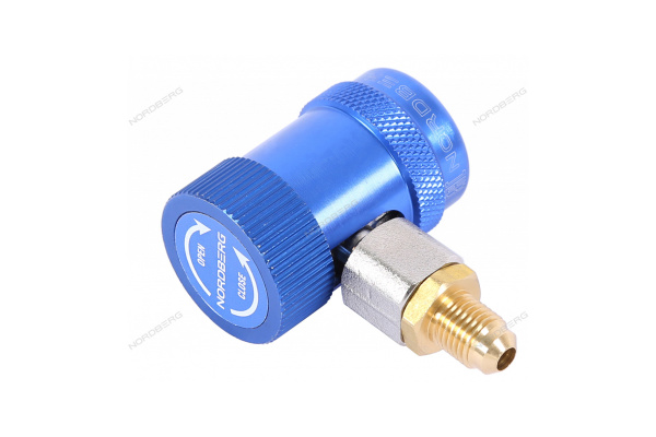 Муфта быстросъемная R134a NORDBERG NFA8L (низкое давление, синяя)