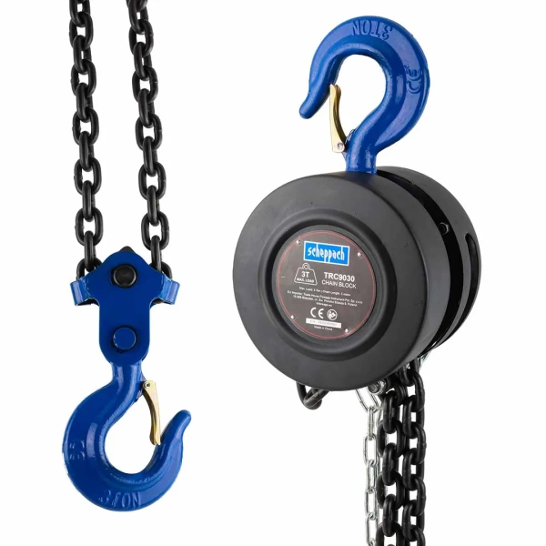 Лебедка механическая подвесная с фиксацией цепи натяжения, 3т (длина цепи - 3м)
