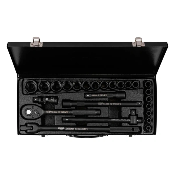 Набор инструментов ударных 26пр. 1/2''(6гр.) (8-32мм, Cr-Mo), в металлическом кейсе