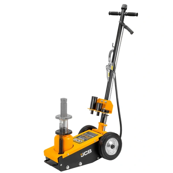 Домкрат пневмогидравлический подкатной 35т в комплекте со сменными надставками-удлинителями(h min-245mm, h max-490mm)