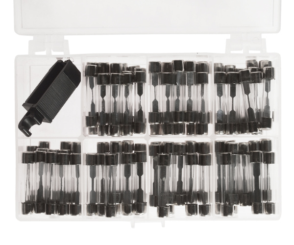 Предохранитель стеклянный трубчатый JTC 2025 (5-30А, 106 шт. в боксе)