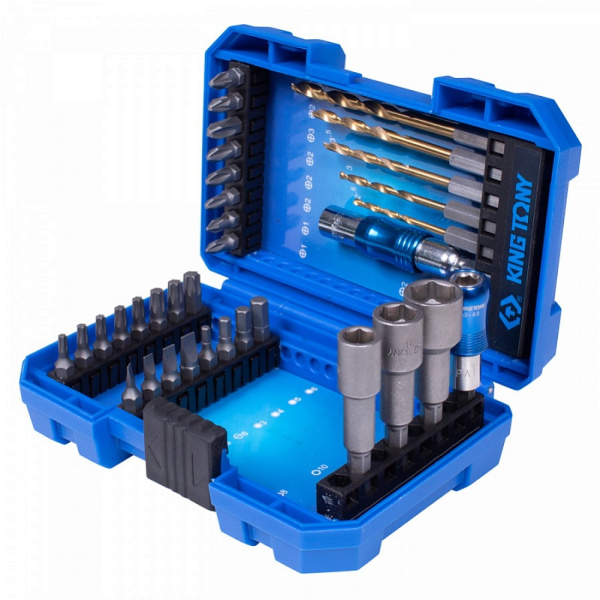 Набор вставок-бит KING TONY 1035MR для шуруповерта, 35 предметов