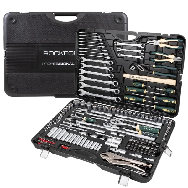 Набор инструментов 180пр.1/4''&3/8''&1/2''180пр. (6-гран.)(4-32мм)