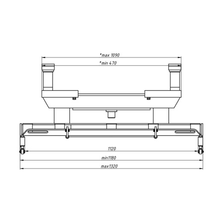 Опорная система для задних осей автомобиля 185 мм Гамматест GTM5013