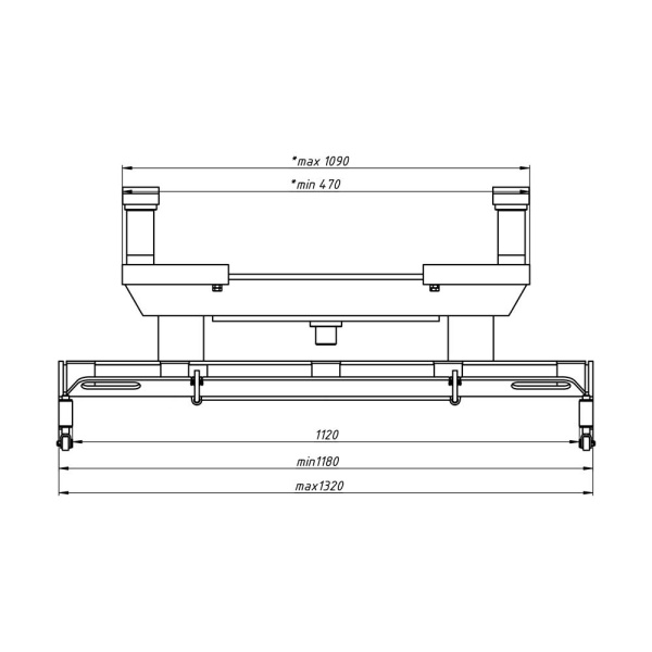 Опорная система для задних осей автомобиля 185 мм Гамматест GTM5013