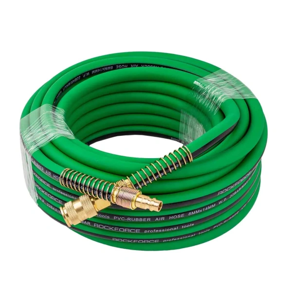 Шланг воздушный резиновый армированный с фитингами 8*14мм*20м