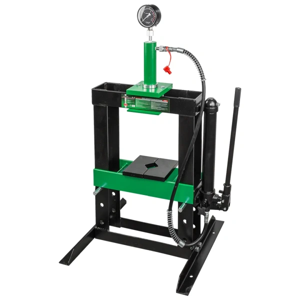 Пресс настольный гидравлический с манометром 12т (раб. высота: 205-375мм, раб. ширина: 490мм, ход штока: 154мм)