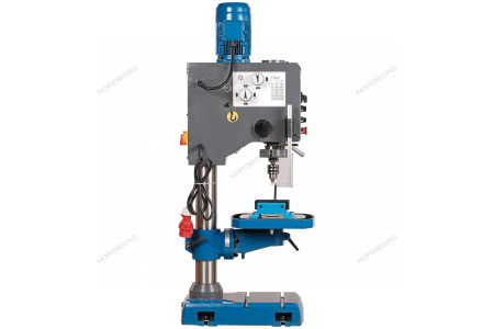 Станок сверлильный редукторный NORDBERG ND25121 (0,85 кВт, 25 мм, макс. расст. до стола 350 мм, 12 скоростей, тиски)