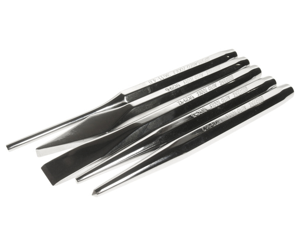 Набор выколоток и зубил с кернером JTC 5129 (5 предметов в кейсе)