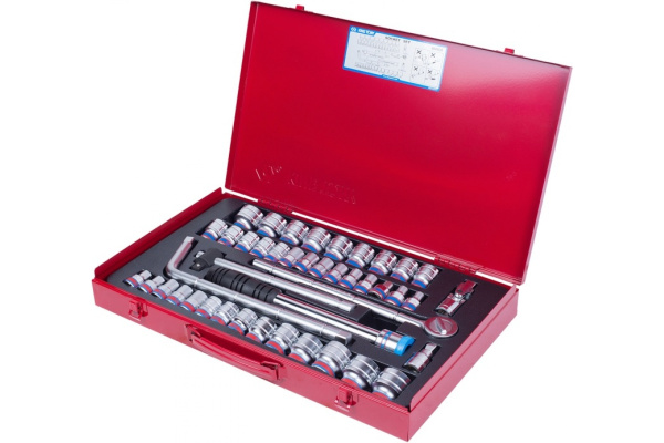 Набор двенадцатигранных торцевых головок KING TONY 4045CR с принадлежностями 1/2", 10-32 мм, 43 шт