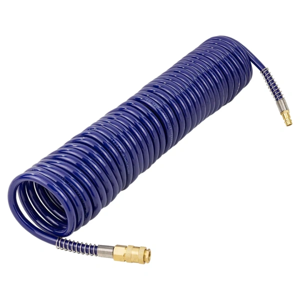 Шланг витой полиуретановый 8 х 12мм х 10м с быстроразъемами