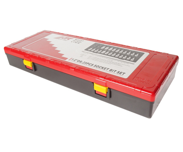 Набор бит-головок JTC K4251 (1/2", HEX H4-H14, TORX T20-T60, SPLINE M5-M12, 25 предметов)