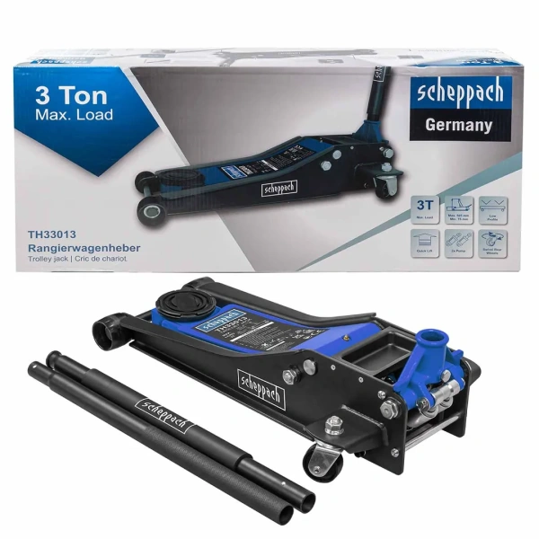 Домкрат подкатной гидравлический 3т ( h min 75мм. h max 505мм)