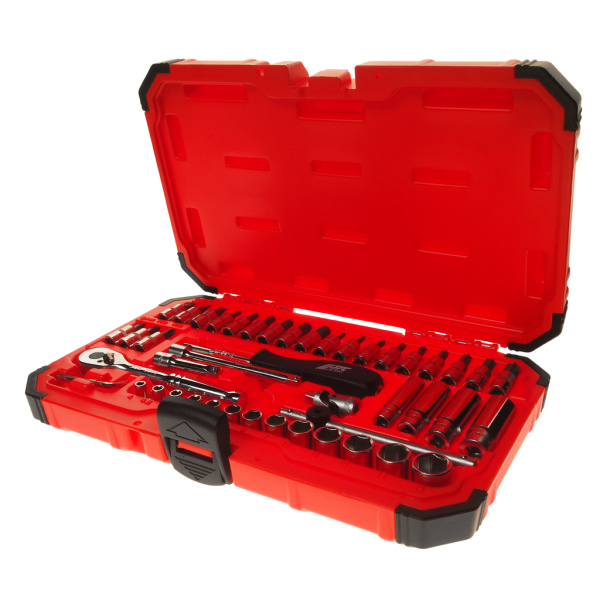 Набор головок торцевых и насадок 6-ти гранных JTC H247M (1/4", 4-14 мм, Т10-Т50, 47 предметов в кейсе)