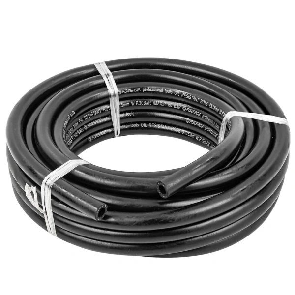 Шланг резиновый армированый бензо-маслостойкий 8х15ммх10м(повышенная гибкость и сопротивление к излому,раб.давл. 20bar,max 60bar,-30C°+70C°,DIN20018)