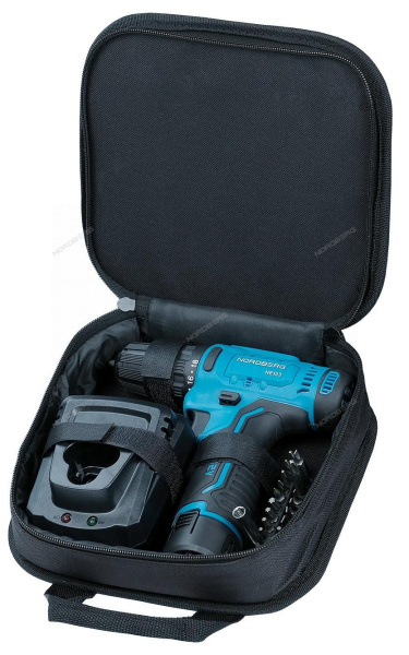 Шуруповерт аккумуляторный NORDBERG NE103K (с аккумулятором и зарядным устройством)