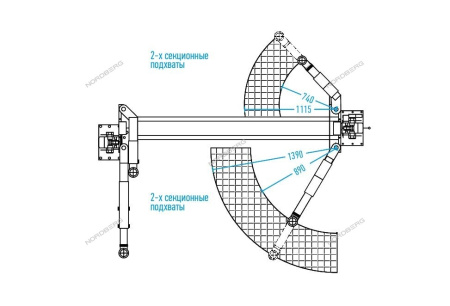 Двухстоечный подъёмник 4т с верхней синхронизацией NORDBERG N4121H-4T