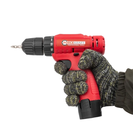 Шуруповерт аккумуляторный с подсветкой и функцией реверса (12V, 1.2Ah, 750об/мин, 30Нм, патрон 0.8-10мм)