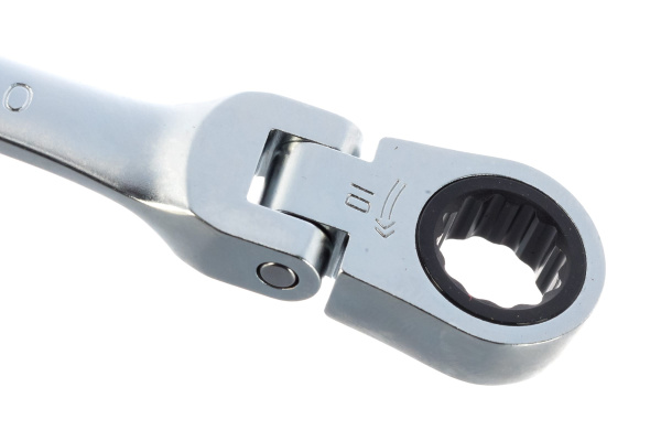 Ключ трещоточный комбинированный с шарниром 10 мм KING TONY 373010M