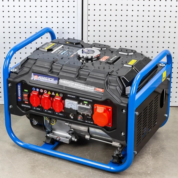 Генератор автономный бензиновый (830/2500Вт ном., 3 роз. 220В~50Гц+роз.400В, двиг.7л.с., бак для бензина 15л, бензин АИ-92, время раб. 8ч, шум 95дБ)