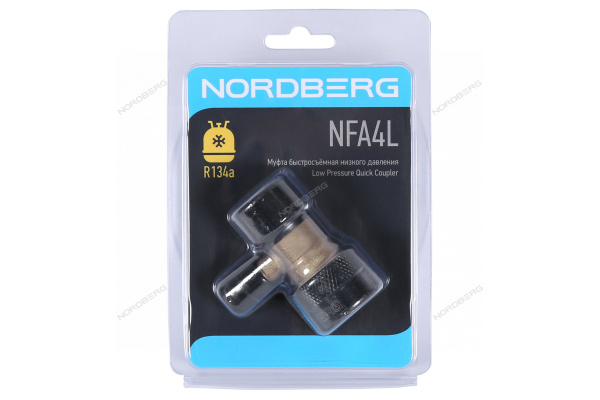 Муфта быстросъемная R134a NORDBERG NFA4L (низкое давление, синяя)