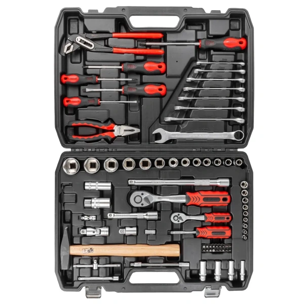 Набор инструментов 77пр. 1/4'', 1/2''(6гр.)(4-32мм)