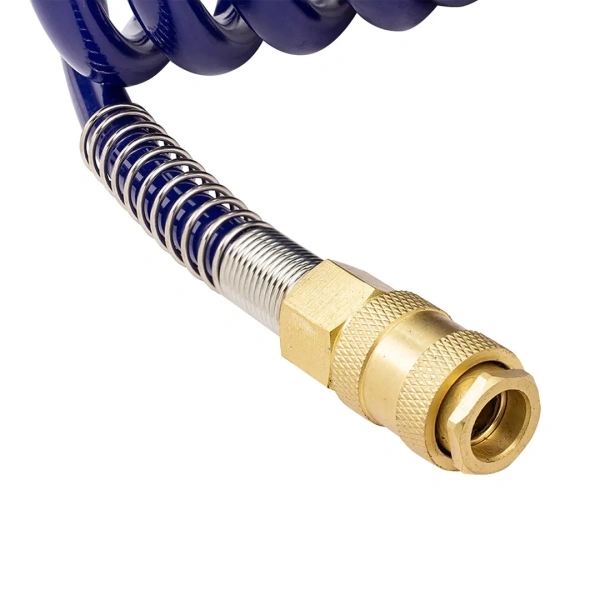 Шланг витой полиуретановый 8 х 12мм х 10м с быстроразъемами