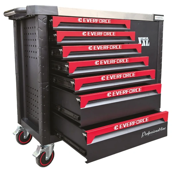 Тележка инструментальная 7-и полочная (размер XXL-115см)с набором инструментов 289пр