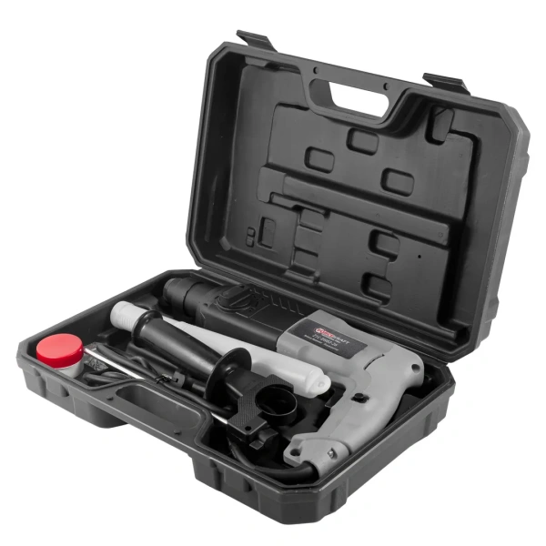 Перфоратор электрический(сверла 5,7,8х140мм,зубило плоское20х220мм,пика,уголь-е щетки,220V,50/60Гц,800W,0-1300 об/мин,2.8Дж,maxØ сверл.-24мм)в кейсе