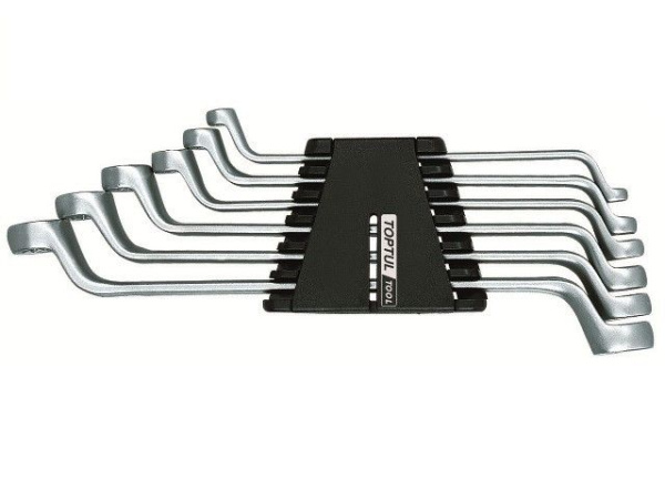 Набор ключей накидн. 75°  6-17мм на клипсе 6шт TOPTUL