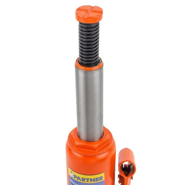 Домкрат бутылочный 10т с клапаном (h min 200мм, h max 385мм, ход штока-125мм, ход винта-60мм)