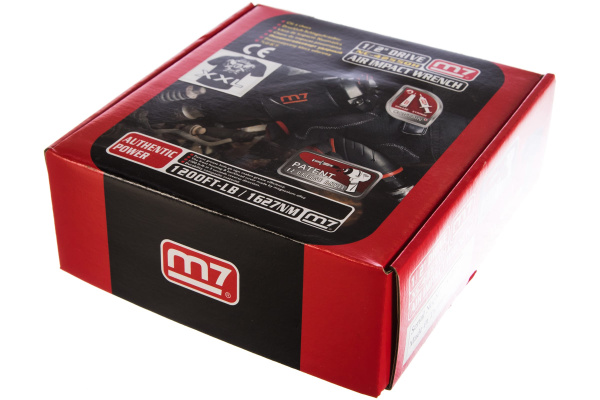 Гайковерт пневматический ударный MIGHTY SEVEN NC-4255QH01, 1/2", 1627 Нм, система «EZ Grease», в комплекте футболка