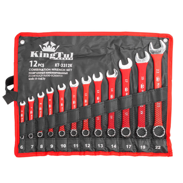 Набор ключей комбинированных 12пр.(6-14,17,19,22мм) на полотне